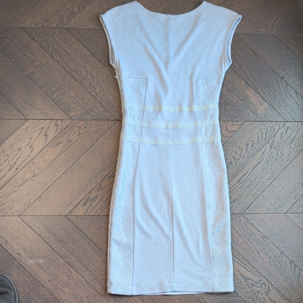 French Connection Light Blue/Grey Bodycon Lace Dress Size 0 - Picture 8 of 14